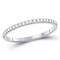 Gem And Harmony 1/6 Carat (ctw H-I I2) Diamond Wedding Band Ring in 14K White Gold